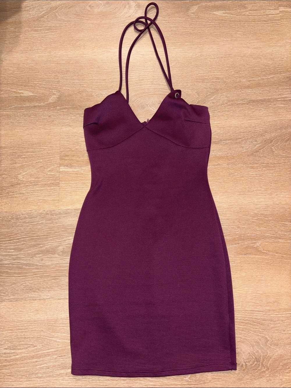Charlotte Russe Plum Spaghetti-Strap Bodycon Mini Dress